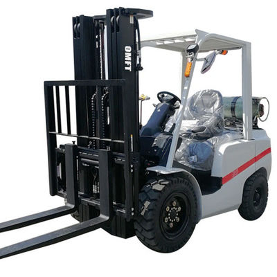 Steel and Rubber 3.5ton LPG Forklift with Cabin Nissan K21 K25 Engine at Affordable
