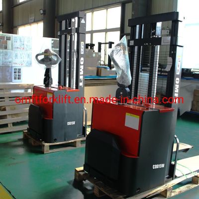 Ce ISO SGS Approved 1.5 Ton 1500 Kg Cdd15W EPS Stand-on Pedal Full Electric Stacker Truck