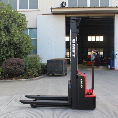 Full Free Mast Fork Lift Pallet Stacker 1.2t 1200kgs 1.2ton Electric Stacker Battery