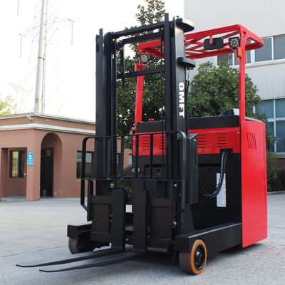 Supply CQD15B 1.5 Ton Electric Seated Reach Stacker Truck with Steel and PU Material