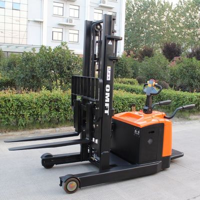 Min. Width of Right Angle Stacking 1690mm 1.6t Battery Pallet Stacker with Full Free Mast