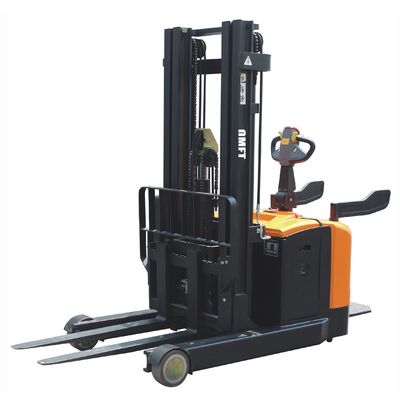 Min. Width of Right Angle Stacking 1690mm 1.6t Battery Pallet Stacker with Full Free Mast