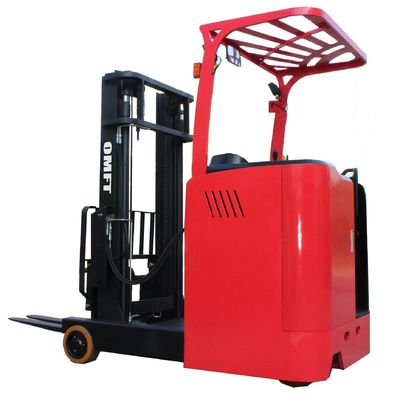 Steel PU 2 Ton Battery Powered Reach Stacker for Right Angle Stacking Min. Width 2790mm