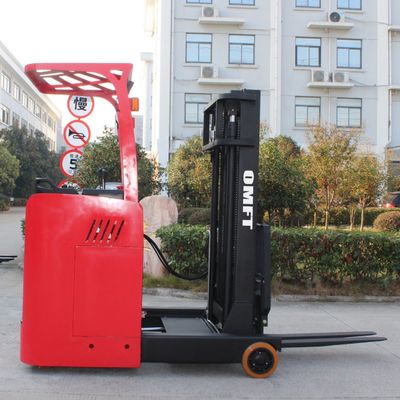 1t 1.5t 2t 2.5t Narrow Aisle Electric Reach Stacker with Seat and 100/30/1070mm Fork
