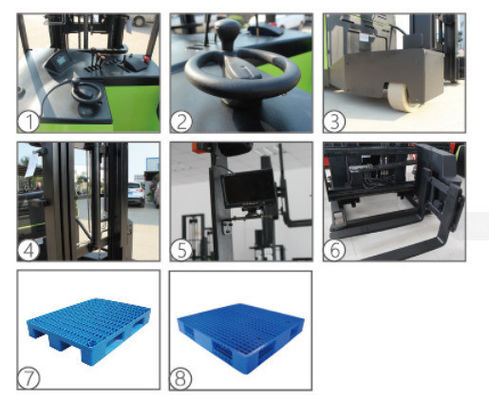 Min. Turning Radius 2017mm Three Way Electric Motor Vna Narrow Montacargas Forklift