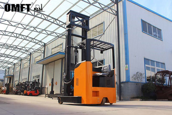 2000kg Electric Fork Reach Stacker with 48V/300-400ah Battery and steel PU Material