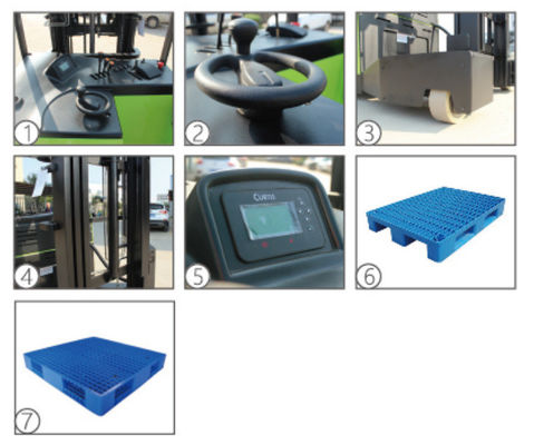 Battery Charger Free Four Direction Drive Electric Reach Forklift 2500kg with Steel PU