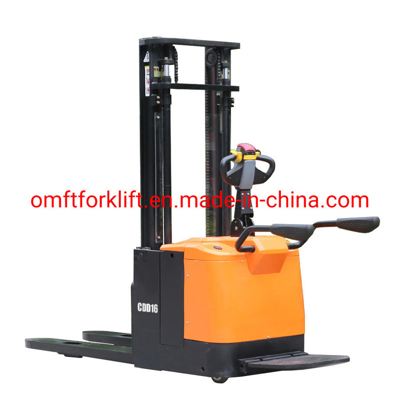 1600 Kg Cdd16 EPS Stand-on Full Electric Battery Operated Pallet Stacker Truck Jack Ce ISO