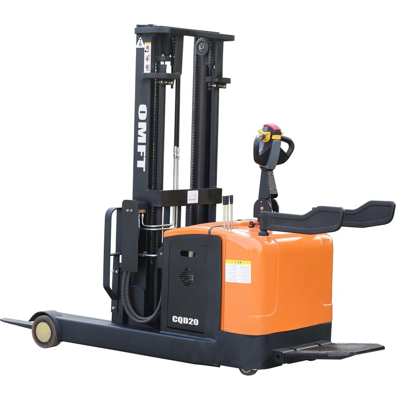 Steel PU Electric Hydraulic Stand on Electric Reach Stacker with 2 Ton 2t 2000kg